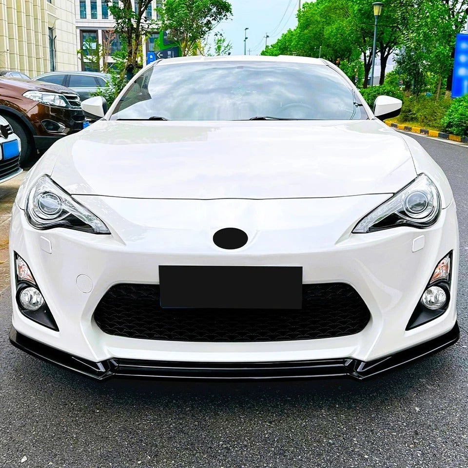 For Toyota GT86 Prefacelift Gloss Black Front Splitter Body Kit 12-16