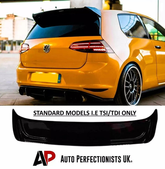 VW Golf TSI TDI Gloss Black Rear Roof Spoiler Boot MK7 MK7.5