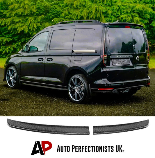 For VW Caddy & Maxi Van Sportline Carbon Fibre Rear Twin Barn Door Roof Spoiler Kit