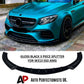 For Mercedes E63 AMG W213 Prefacelift Gloss Black Front Splitter 2016-20