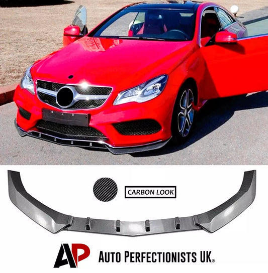Mercedes E Class Coupe W207 C207 AMG Line Front Splitter 2013-2016 Carbon Fibre