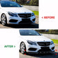 Mercedes E Class Coupe W207 C207 AMG Line Front Splitter 2013-16 Gloss Black