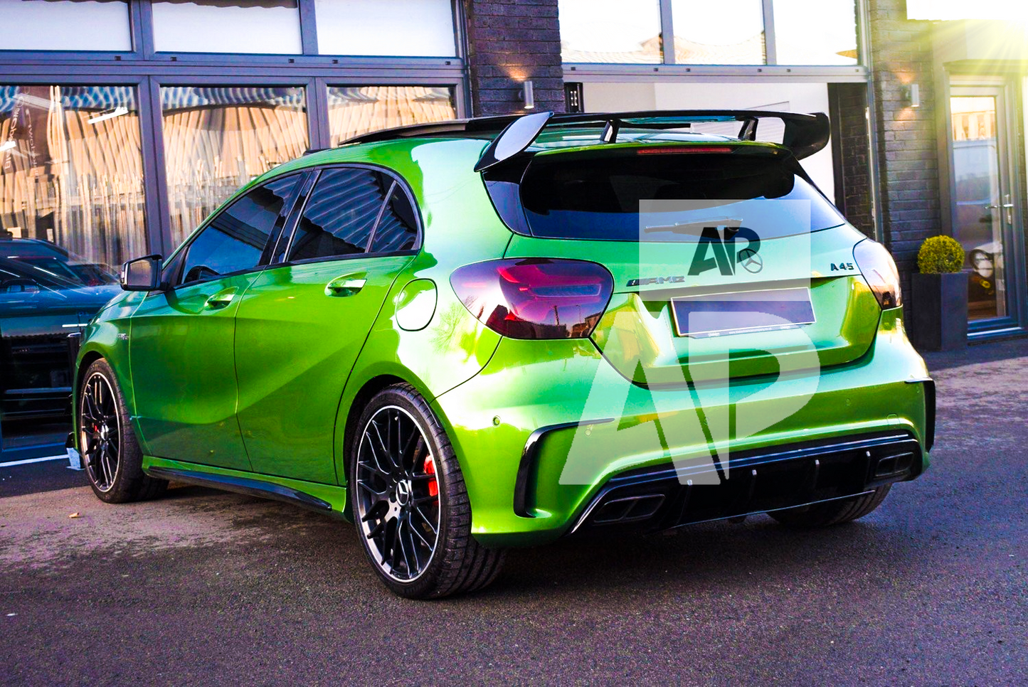 Mercedes 'A45 AMG Style' A Class W176 Gloss Black Boot Roof Spoiler 2012-2018
