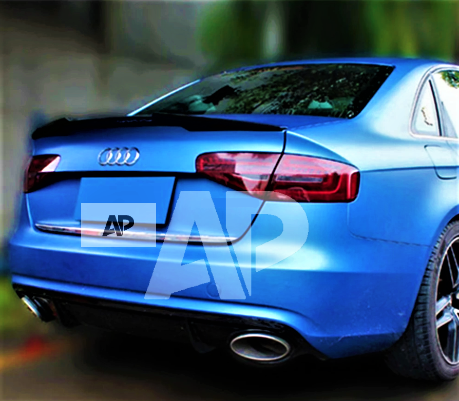 Audi 'RS4 Look' A4 S4 RS4 B8 Gloss Black M4 Style Boot Lip Spoiler 2012-2016