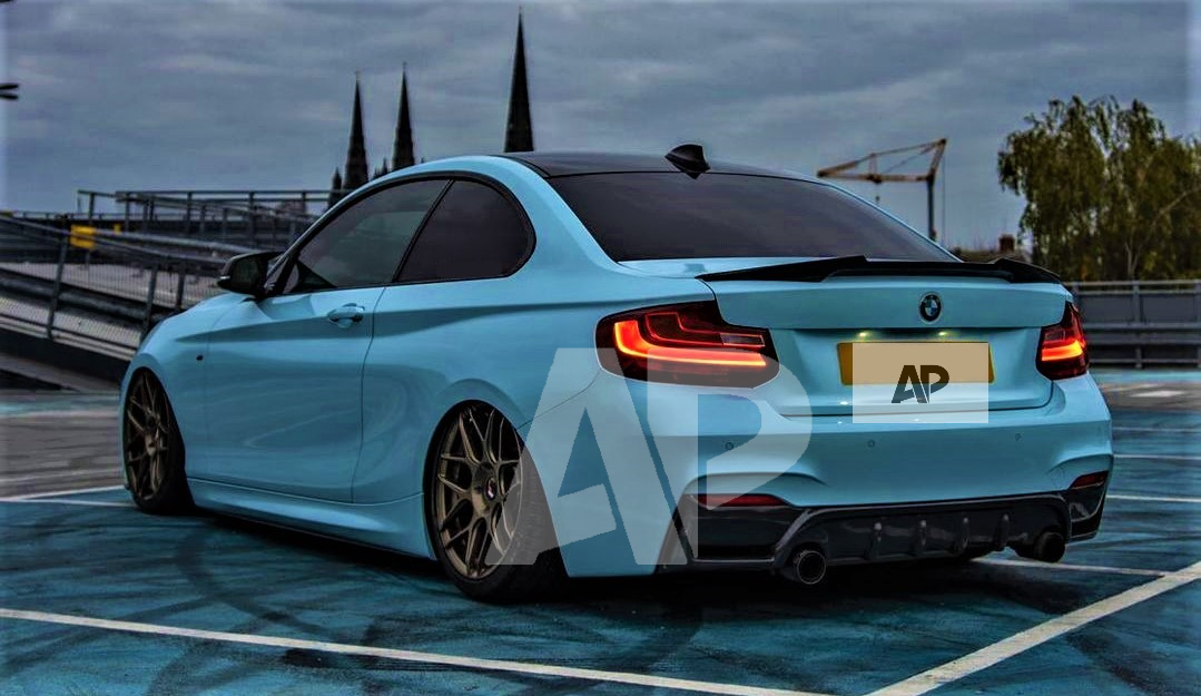 BMW ‘M Sport’ 2 Series M2 F22 F87 Gloss Black M4 Style Boot Lip Spoiler 2014-21