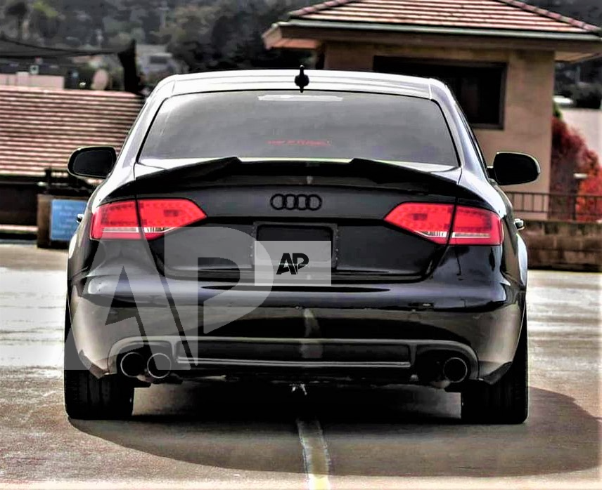 Audi 'RS4 Look' A4 S4 RS4 B8 Carbon Fibre M4 Style Boot Lip Spoiler 2008-2012
