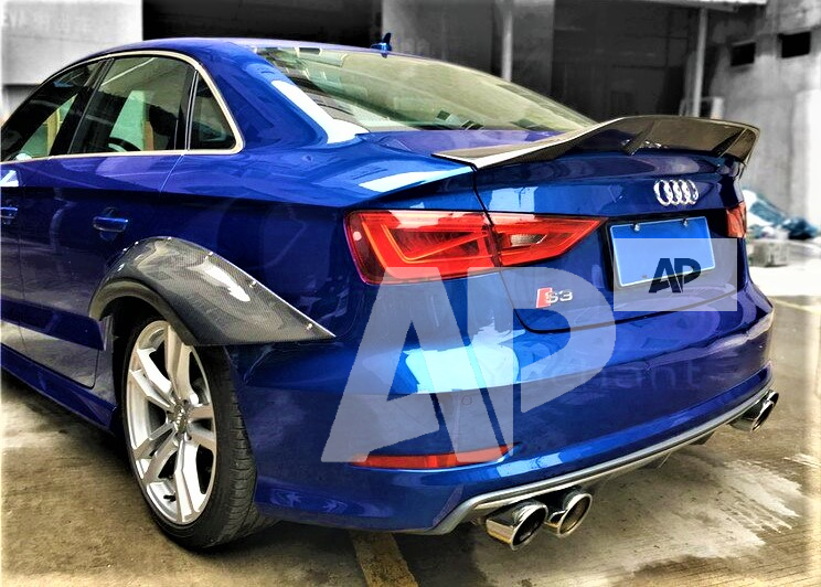 Audi A3 S3 RS3 8Y Saloon Gloss Black High Kick Ducktail Boot Spoiler 2020+