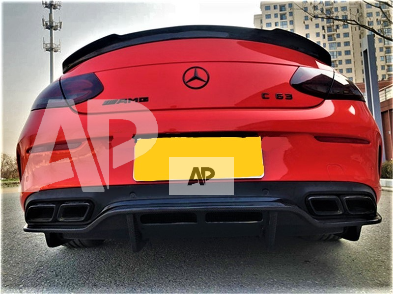 Mercedes C Class Coupe 'C63 AMG Style' W205 C205 Gloss Black FD Spoiler 2014-21