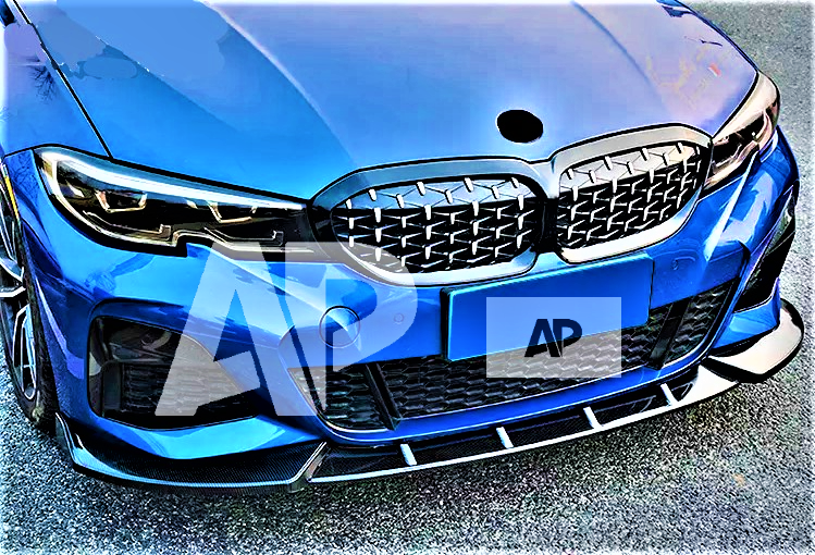 BMW M Sport 3 Series G20 G21 M3 Style Gloss Black Front Splitter Lip 2018+