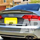 Audi 'RS4 Look' A4 S4 RS4 B8 Gloss Black M4 Style Boot Lip Spoiler 2008-2012