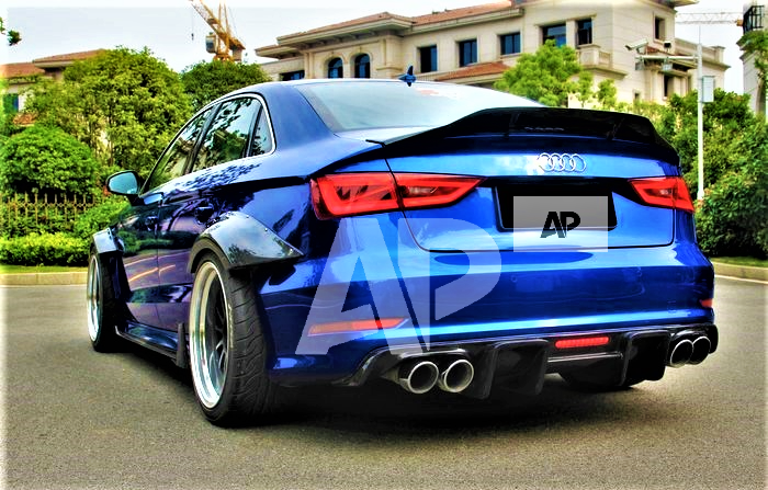 Audi A3 S3 RS3 8Y Saloon Carbon Fibre High Kick Ducktail Boot Spoiler 2020+