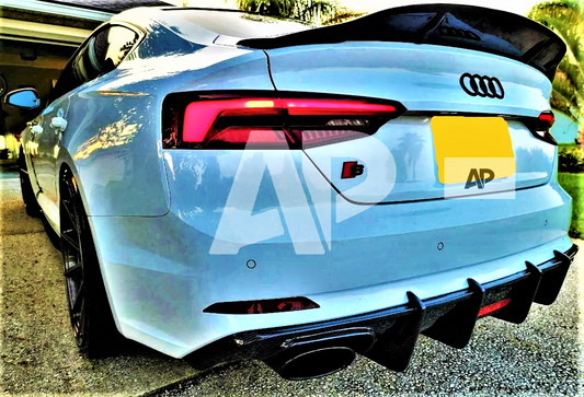 Audi 'RS5 Look' A5 S5 RS5 B9 Sportback Gloss Black Ducktail Boot Spoiler 2017+