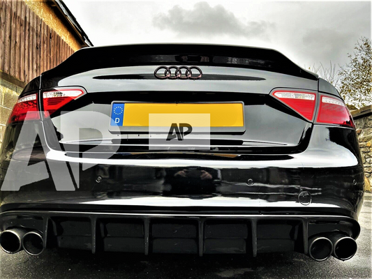 Audi 'RS5 Look' A5 S5 RS5 B8 8T Coupe 2 Door Gloss Black Boot Spoiler 2007-2013